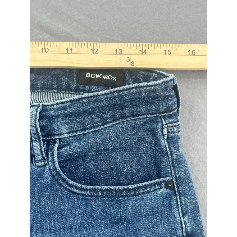Bonobos Jeans Men's 30x28(Fits 30x27) Blue Medium Wash Straight Leg Denim